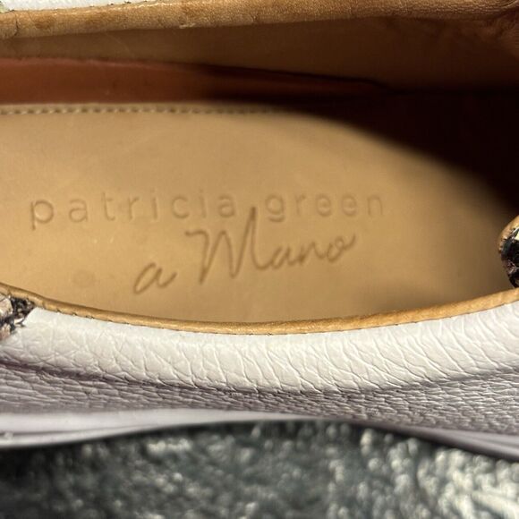 Patricia Green A Mano Lace Up Sneakers White & Snake Skin Ribbon Laces Size 7 - Picture 5 of 11